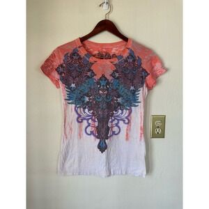 Y2K Angels & Diamonds Glitter Rhinestone Short Sleeve T Shirt